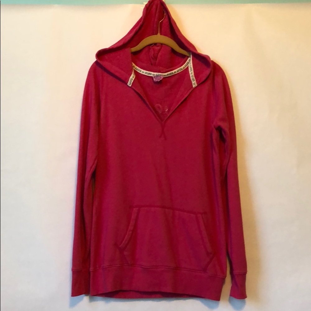 Victoria Secret Pink long hooded sweatshirt